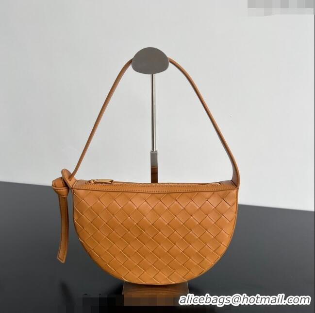 Top Design Bottega Veneta Mini Sunrise Hobo Bag 763747 Brown 2024