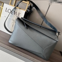 Traditional Discount Loewe Large Puzzle Bag in Grained Calfskin L2107 Grey 2024
