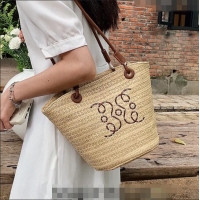 Grade Design Loewe Straw Small Basket Bag 040201 Beige 2024