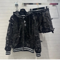 Affordable Price Dior Butterfly Jacket and Shorts D032728 Black 2024