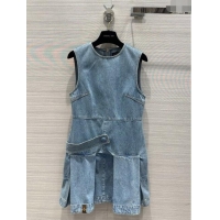 Shop Discount Louis Vuitton Denim Dress LV032830 Blue 2024