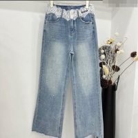 ​Traditional Discount Miu Miu Lace Denim Jeans M040322 Blue 2024