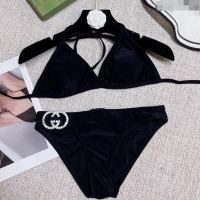 Buy Inexpensive Gucci Swimwear with Crystals GG G6072 Black 2024