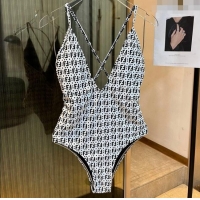 Buy Ladies Fendi FF Swimwear 0307 White/Black 2024