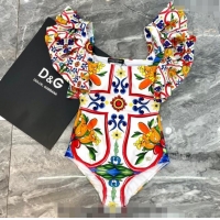 New Luxury Dolce & Gabbana DG Ruffled Swimwear CH040140 2024