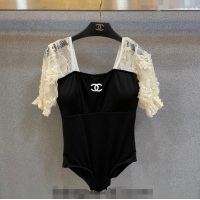 ​New Design Chanel Swimwear with Lace CH040140 White/Black 2024