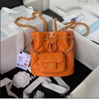 Top Design Chanel Calfskin Small Backpack bag AS3947 Orange 2023