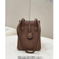 Best Price Fendi Origami Mini Bag in Leather that can be transformed 8626 Brown 2024 TOP