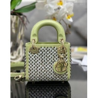 Famous Brand Dior Micro Lady Dior Bag with Sequins and Beads 0118 Green 2024