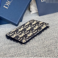 Most Popular Dior Essentials Bi-Fold Card Holder Beige and Dior Oblique Jacquard CD1109 Black 2024