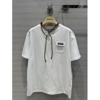 Famous Brand Miu Miu Cotton T-shirt M043017 White 2024