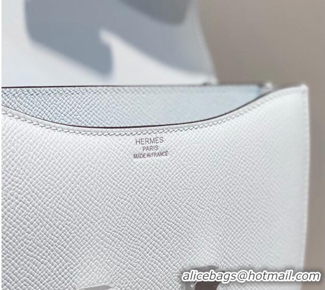 Top Quality Hermes Constance Bag 18cm in Epsom Leather H3037 Grail Blue 2023 (Half Handmade)