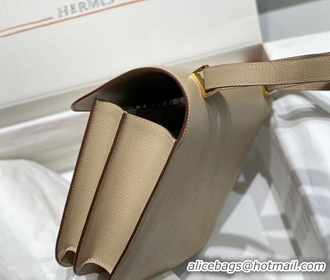 Top Quality Hermes Classic Constance Bag 23cm in Epsom Leather H3038 Coat Grey/Gold 2023