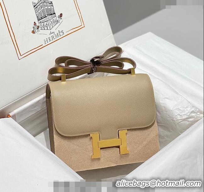 Top Quality Hermes Classic Constance Bag 23cm in Epsom Leather H3038 Coat Grey/Gold 2023