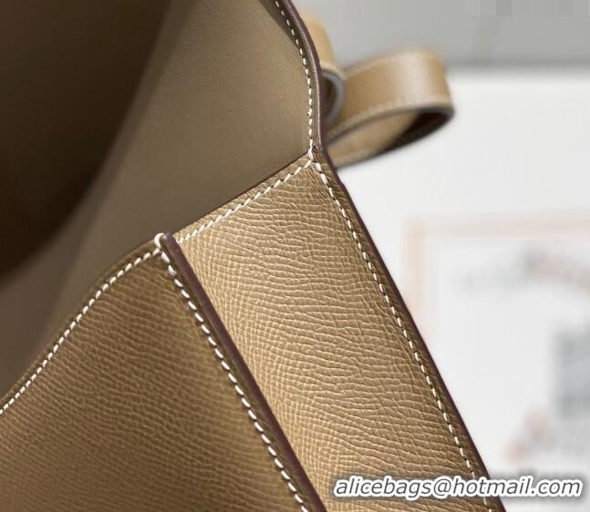 Good Taste Hermes Constance Bag 23cm in Epsom Leather with H3038 Mirror Elephant Grey/Silver 2023 NEW ( Half Handmade)