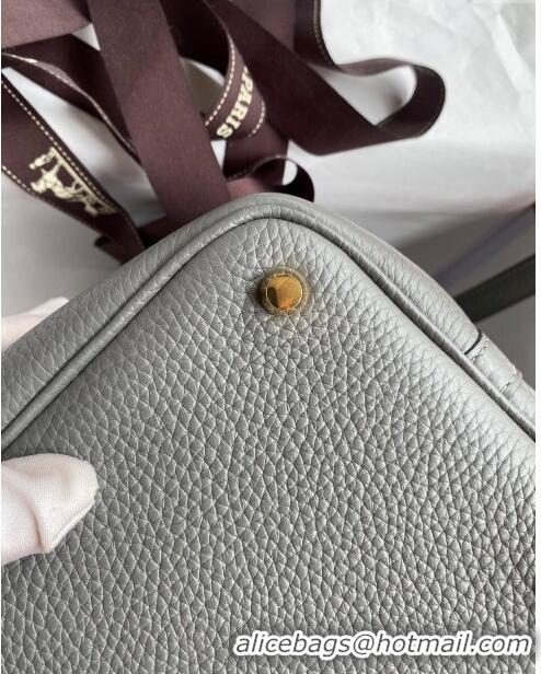 Promotional Hermes Picotin Lock Bag 18cm/22cm in Taurillon Clemence Leather Cumulonimbus H2901 Cumulonimbus Grey/Gold (P