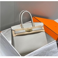 Unique Style Hermes Birkin 30cm Bag in Togo Leather 1227 Pearl Grey 2023