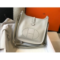 Trendy Design Hermes Evelyne Bag 29cm in Togo Leather H7056 Pearly Grey 2023