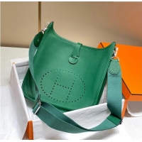Well Crafted Hermes Evelyne Bag 29cm in Togo Leather H7056 Emerald Green 2023