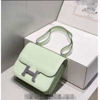 Best Grade Hermes Classic Constance Bag 23cm in Epsom Leather H3038 Bubble Green/Silver 2023