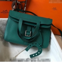 Super Quality Hermes Halzan Bag 30cm in Togo Leather HH1134 Emerald Green