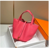 Super Quality Hermes Picotin Lock Bag 18cm/22cm in Togo Calfskin 11287 Rose Lipstick Pink 2023