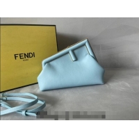 New Design Fendi First Small Leather Bag F0523 Light Blue 2024