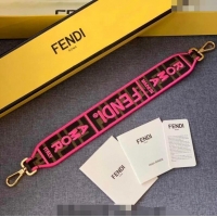 Inexpensive Fendi Strap You Roman Canvas Shoulder Strap with Neon YF3108 Neon Pink Trim ( No Refund or Change)
