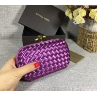 Promotional Bottega Veneta Satin Knot Mini Clutch BV8651 Shiny Purple 2024