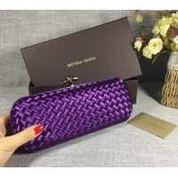 Fashion Discount Bottega Veneta Satin Knot Long Clutch BV8651 Dark Purple 2024