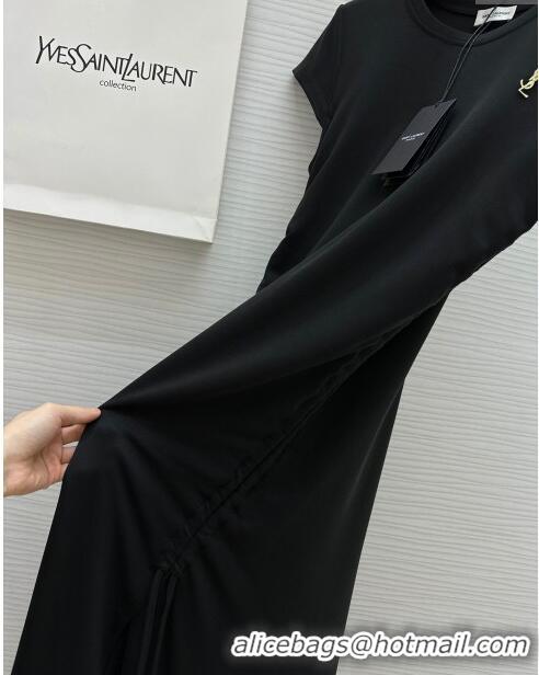 Best Price Saint Laurent Long Dress S053131 Black 2024