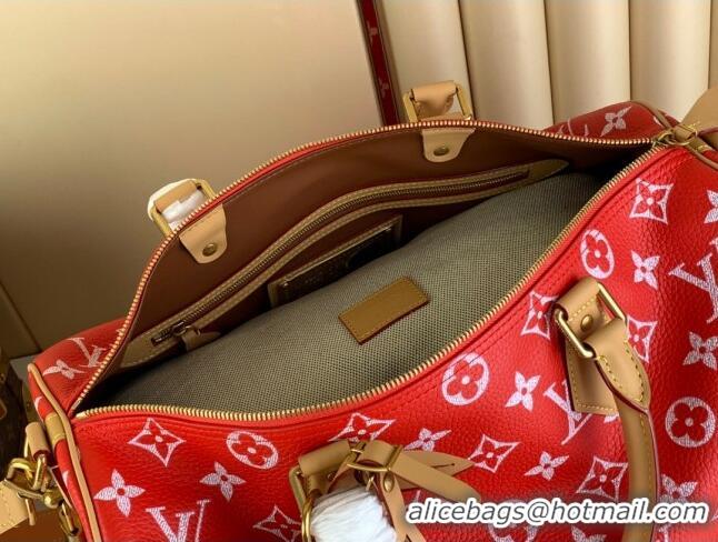 Best Quality Louis Vuitton RUNWAY Speedy P9 Bandouliere 40 Bag in Soft Calfskin M24420 Red 2024