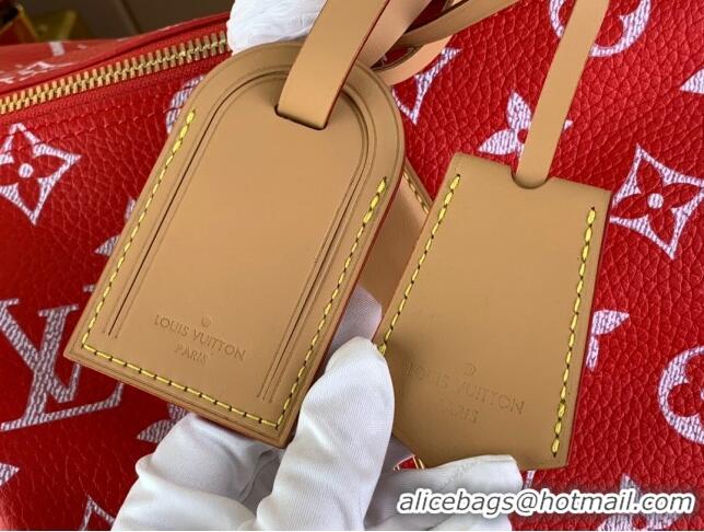 Best Quality Louis Vuitton RUNWAY Speedy P9 Bandouliere 40 Bag in Soft Calfskin M24420 Red 2024