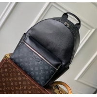Luxury New Louis Vuitton Men's Discovery Backpack bag in Taiga Leather and Monogram Canvas M31033 Black 2024