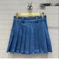 Cheapest Miu Miu Denim Skirt M6620 Blue 2024