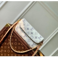 Top Quality Louis Vuitton Wallet on Chain Ivy Mini bag in Multicolor Beige Monogram Jacquard Fabric M83499 2024