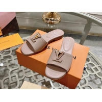 Lowest Price Louis Vuitton LV Capri Flat Slide Sandals in Calf Leather Light Pink 606116