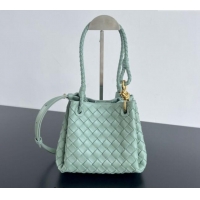 Promotional Bottega Veneta Small Parachute Shoulder Bag in Intrecciato Leather 796569 Sauge Green 2024