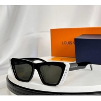 Inexpensive Louis Vuitton Sunglasses Z2424W Black/White 2024