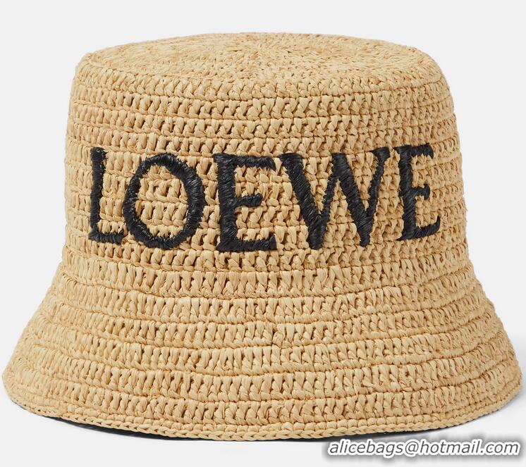 Super Quality Loewe Bucket Hat In Raffia L8103