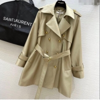 Pretty Style Saint Laurent Trench Coat S8802 Khaki 2024