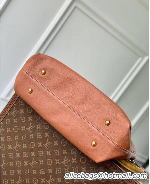 Unique Discount Louis Vuitton Low Key Cabas MM Tote bag in Grained Calfskin M25342 Cognac Brown 2024