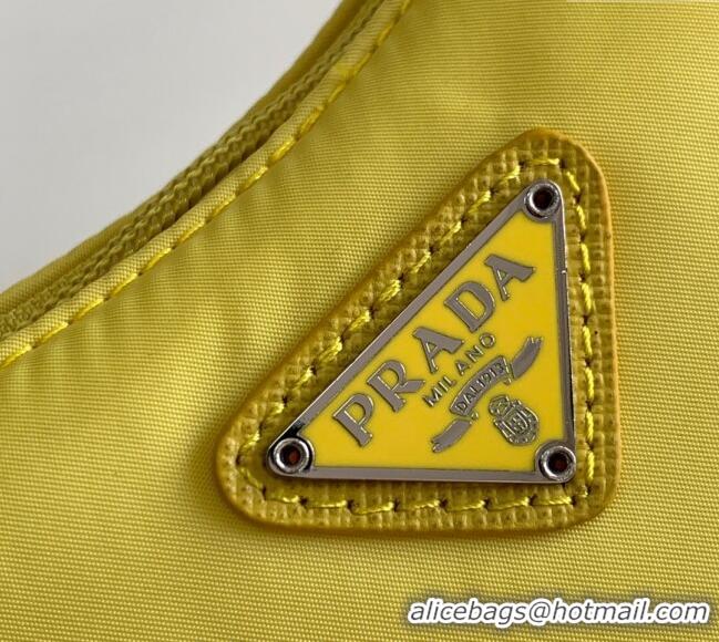 Original Cheap Prada Re-Nylon Re-Edition 2000 Mini Bag 1NE515 Sunny Yellow 2023