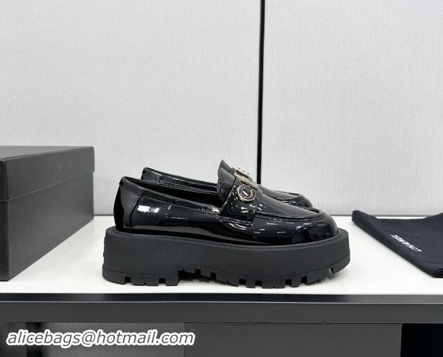 Classic Hot Chanel Patent Calfskin Loafers CH82904 Black 082904