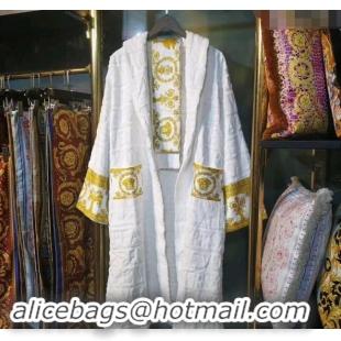 Good Taste Versace Baroque Cotton Bathrobe 0201 White/Gold 2024 TOP