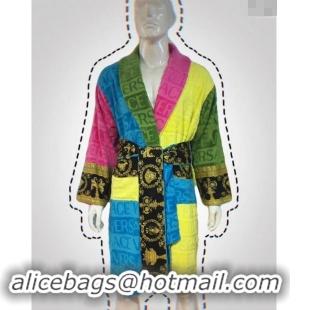 Well Crafted Versace Baroque Cotton Bathrobe 0201 Blue/Multicolor 2024 TOP