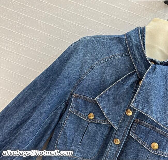 Buy Fashionable Zimmermann Denim Shirt Z92528 Blue 2024