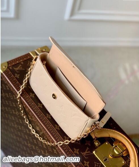 Promotional Louis Vuitton Monogram Empreinte Wallet on Chain Ivy M82210 Cream White 2023