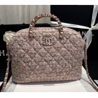 Buy Discount Chanel Tweed & Sequins Small Shopping Bag AS3969 Nude Pink 2024