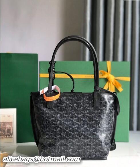 Best Price Goyard Anjou Mini Tote bag with Y Print 020660 Dark Black 2024